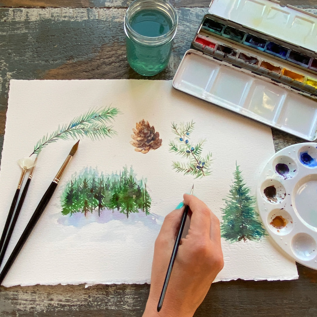 Evergreen Spirit — Winter Greens Watercolour Workshop — 23 November