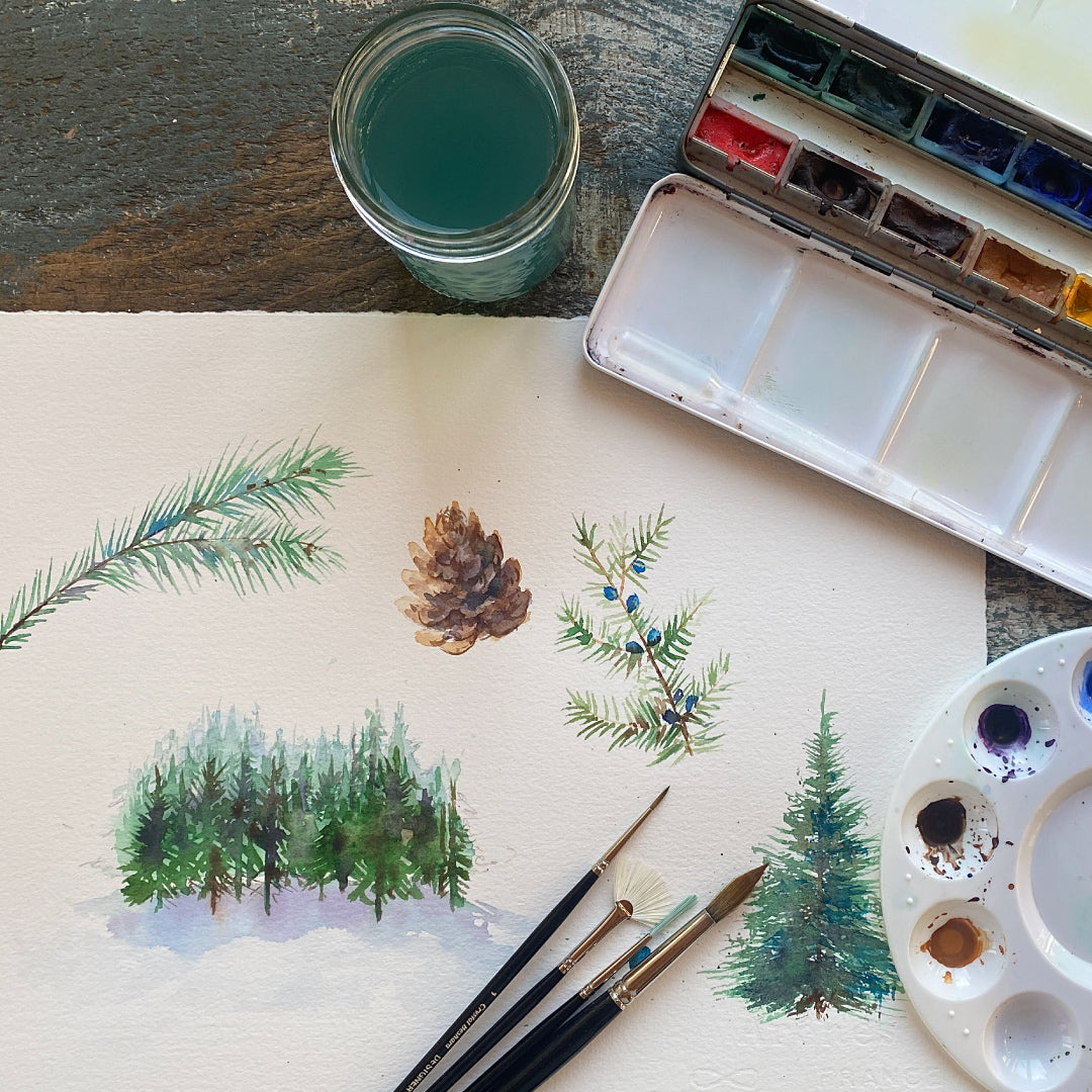 Evergreen Spirit — Winter Greens Watercolour Workshop — 23 November