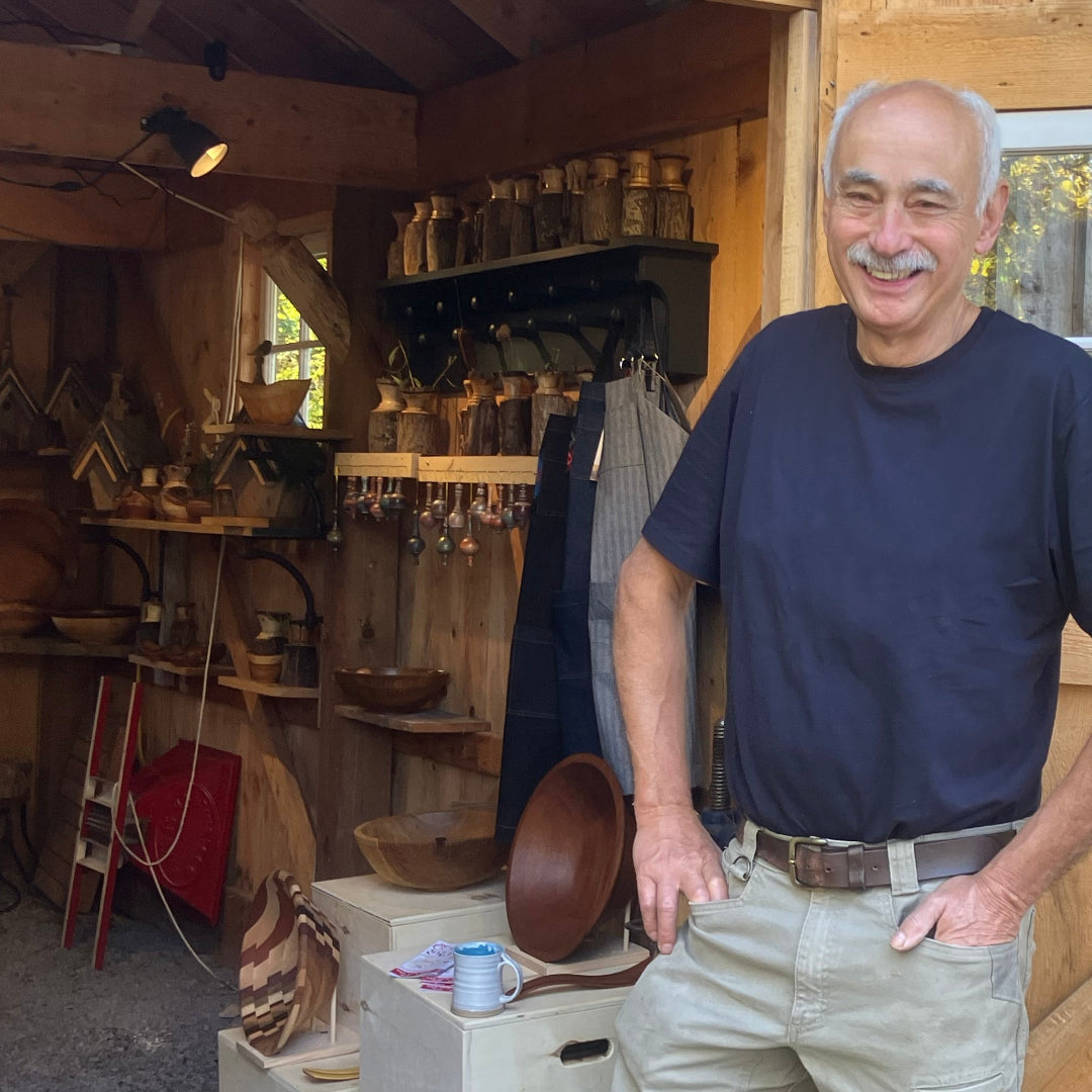 Chris Oosenburg in his wood work shop