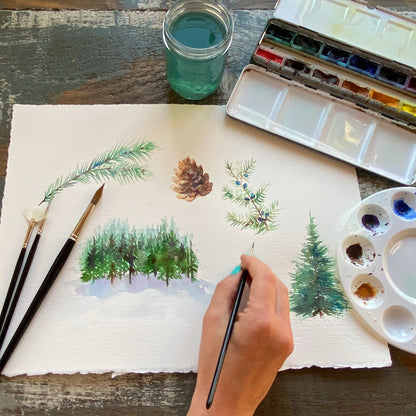 Evergreen Spirit — Winter Greens Watercolour Workshop — 23 November