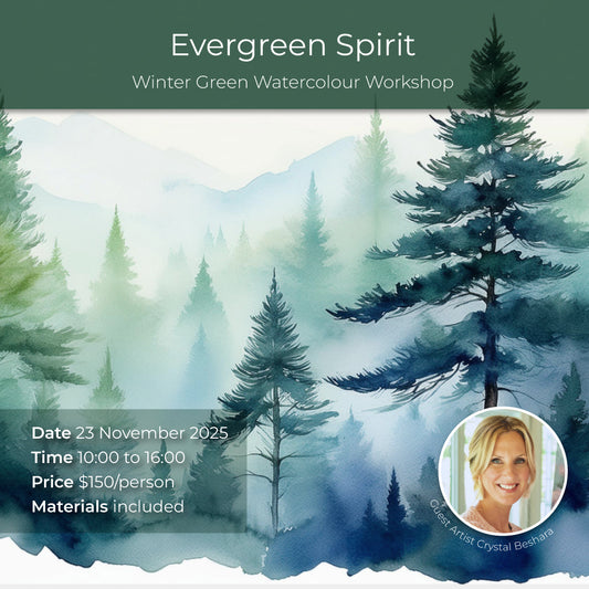 Evergreen Spirit — Winter Greens Watercolour Workshop — 23 November