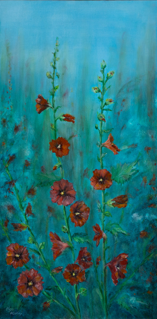 Hollyhocks